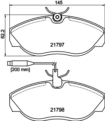 HELLA-PAGID 8DB355018-141 Első fékbetét