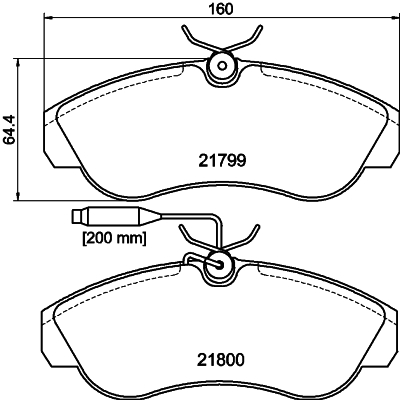 HELLA-PAGID Első fékbetét 8DB355018-151