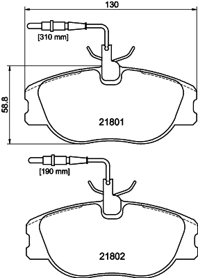 HELLA-PAGID Első fékbetét 8DB355018-171