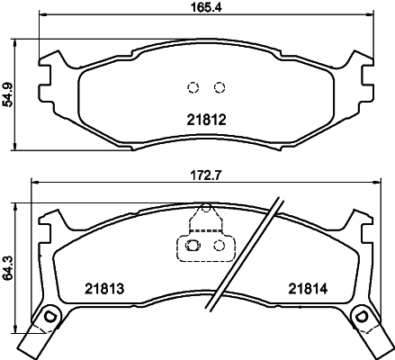 HELLA-PAGID Első fékbetét 8DB355008-221