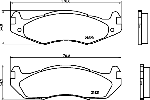 HELLA-PAGID Első fékbetét 8DB355006-371