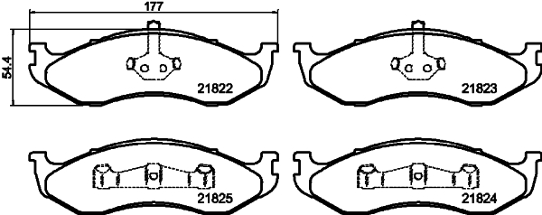 HELLA-PAGID Első fékbetét 8DB355008-231