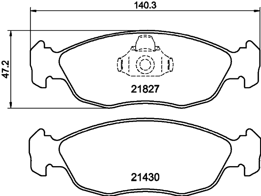 HELLA-PAGID Első fékbetét 8DB355008-291