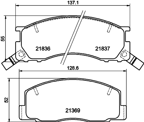 HELLA-PAGID Első fékbetét 8DB355006-451