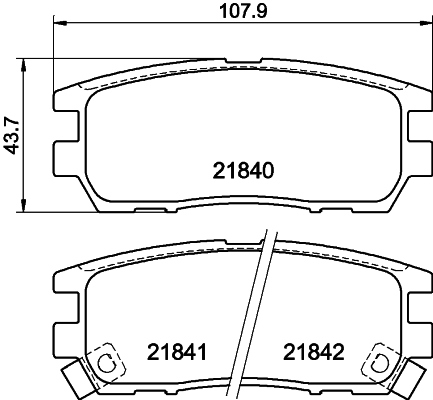 HELLA-PAGID Hátsó fékbetét 8DB355016-471