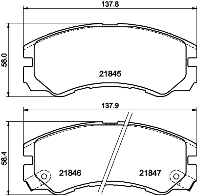 HELLA-PAGID Első fékbetét 8DB355016-611