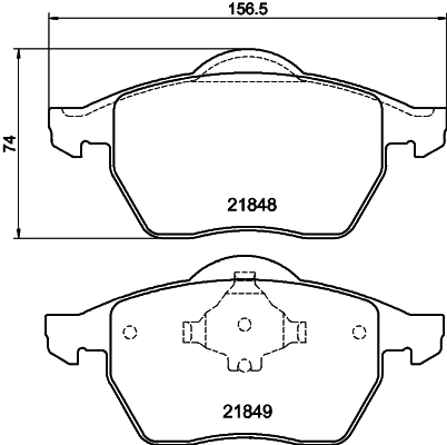 HELLA-PAGID Első fékbetét 8DB355008-001