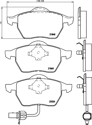 HELLA-PAGID Első fékbetét 8DB355008-911