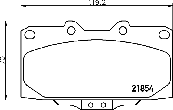 HELLA-PAGID Első fékbetét 8DB355017-211