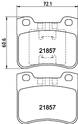 HELLA-PAGID Első fékbetét 8DB355008-301