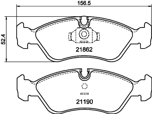 HELLA-PAGID Első fékbetét 8DB355007-761