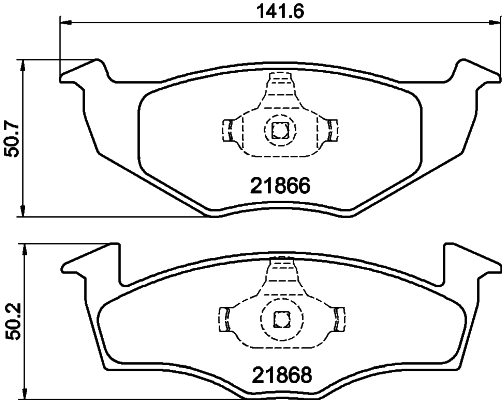 HELLA-PAGID Első fékbetét 8DB355007-911