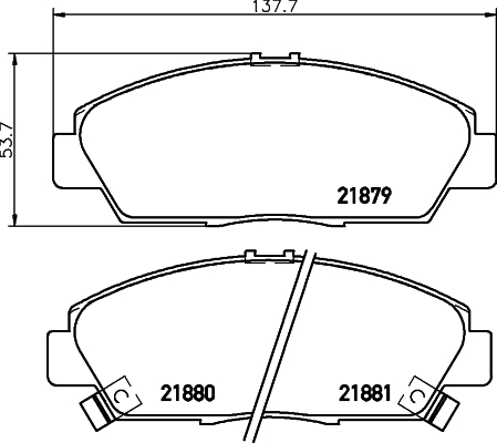 HELLA-PAGID Első fékbetét 8DB355016-631