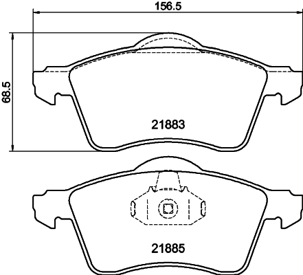 HELLA-PAGID Első fékbetét 8DB355008-011