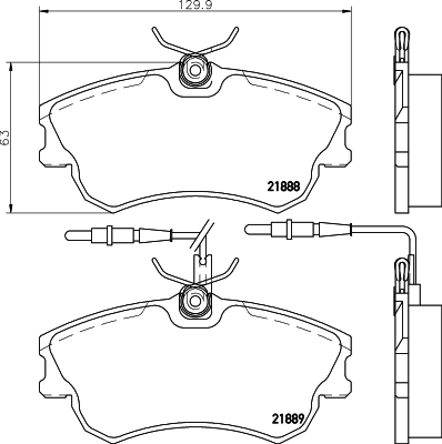 HELLA-PAGID Első fékbetét 8DB355019-261