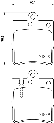 HELLA-PAGID Hátsó fékbetét 8DB355008-451