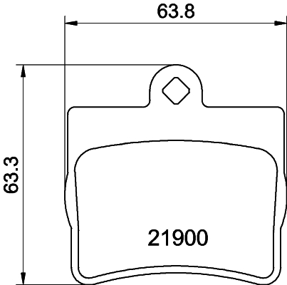 HELLA-PAGID Hátsó fékbetét 8DB355008-311