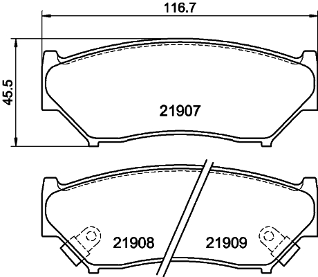 HELLA-PAGID Első fékbetét 8DB355016-911