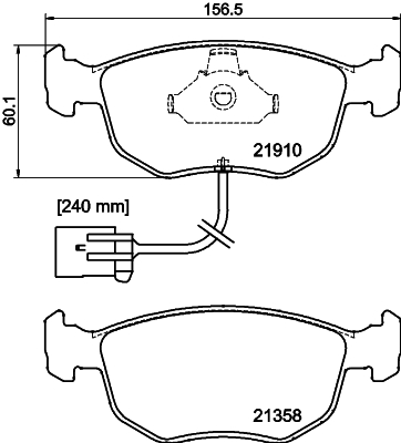 HELLA-PAGID Első fékbetét 8DB355007-991