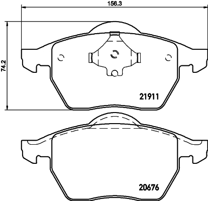 HELLA-PAGID Első fékbetét 8DB355008-021