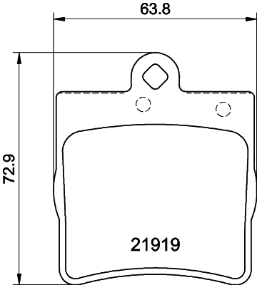 HELLA-PAGID Hátsó fékbetét 8DB355008-461