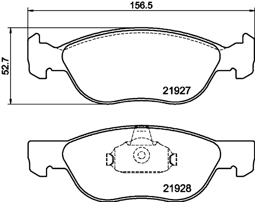 HELLA-PAGID Első fékbetét 8DB355010-181