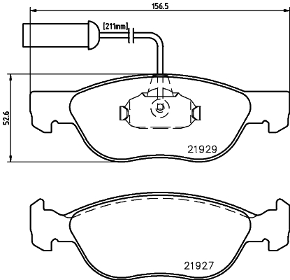 HELLA-PAGID Első fékbetét 8DB355008-321