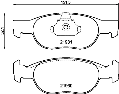 HELLA-PAGID Első fékbetét 8DB355009-231