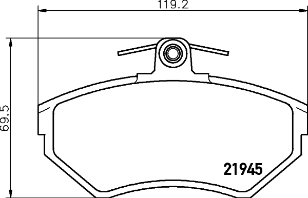 HELLA-PAGID Első fékbetét 8DB355018-241