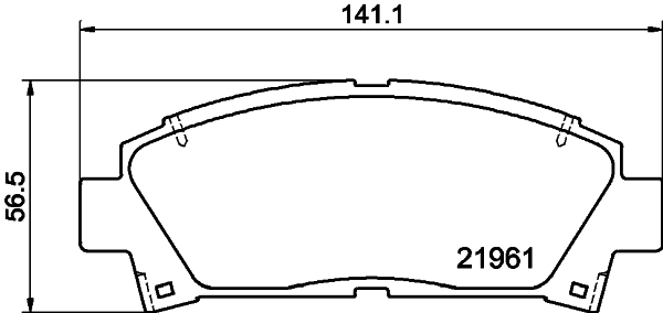 HELLA-PAGID Első fékbetét 8DB355016-721