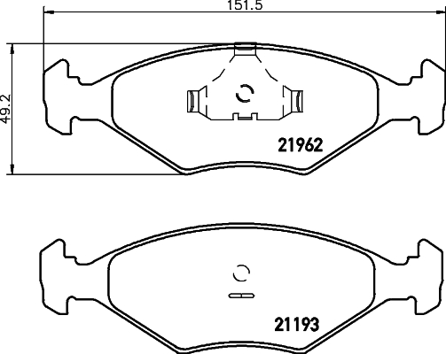 HELLA-PAGID Első fékbetét 8DB355011-031