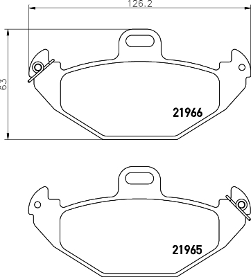 HELLA-PAGID Hátsó fékbetét 8DB355019-351