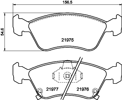 HELLA-PAGID Első fékbetét 8DB355016-981