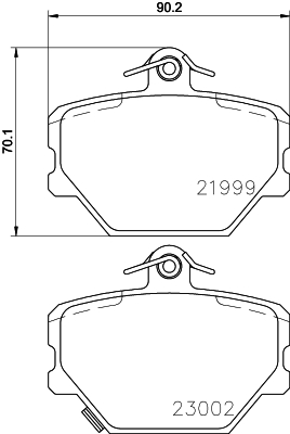 HELLA-PAGID Első fékbetét 8DB355008-721