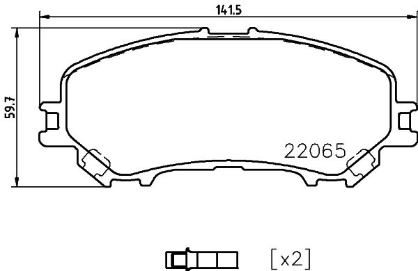 HELLA-PAGID Fékbetét, mind 8DB355021-861_HELP