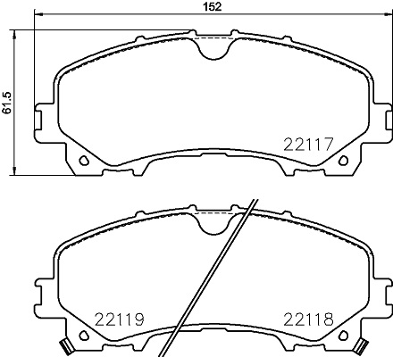 HELLA-PAGID Első fékbetét 8DB355024-621_HELP