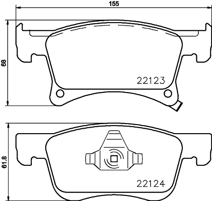 HELLA-PAGID Fékbetét, mind 8DB355023-021_HELP