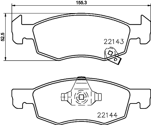 HELLA-PAGID Fékbetét, mind 8DB355023-261_HELP