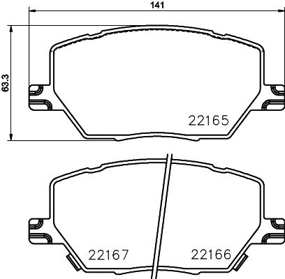 HELLA-PAGID Fékbetét, mind 8DB355024-711_HELP