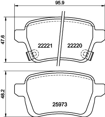 HELLA-PAGID Fékbetét, mind 8DB355024-651_HELP