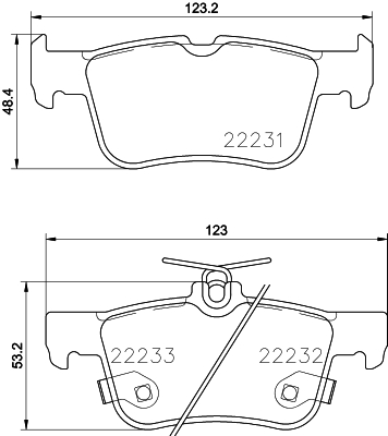 HELLA-PAGID Fékbetét, mind 8DB355023-301_HELP