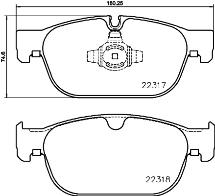 HELLA-PAGID Fékbetét, mind 8DB355024-801_HELP