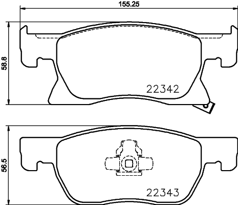 HELLA-PAGID Fékbetét, mind 8DB355024-771_HELP