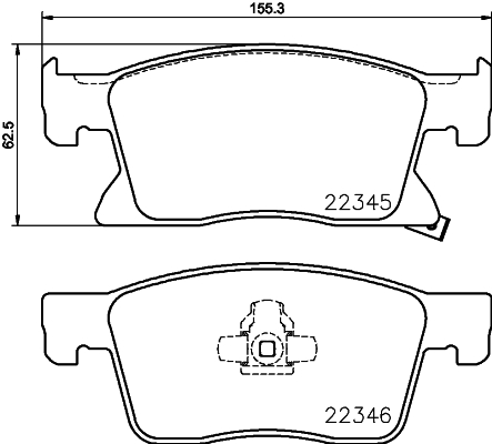 HELLA-PAGID Fékbetét, mind 8DB355024-781_HELP