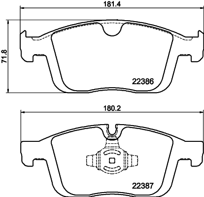 HELLA-PAGID Fékbetét, mind 8DB355025-261_HELP