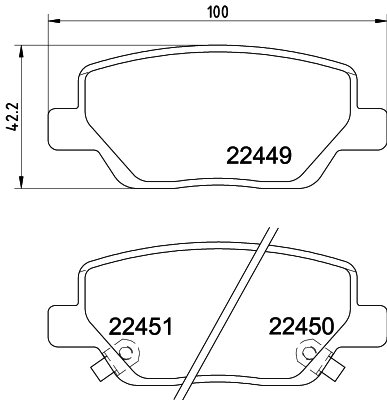 HELLA-PAGID Fékbetét, mind 8DB355025-861_HELP