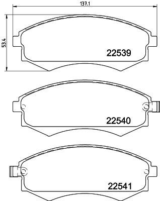 HELLA-PAGID Fékbetét, mind 8DB355032-081_HELP