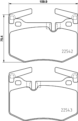 HELLA-PAGID Fékbetét, mind 8DB355025-611_HELP