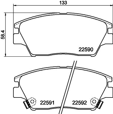 HELLA-PAGID Fékbetét, mind 8DB355025-741_HELP