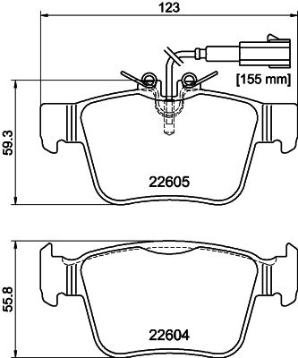 HELLA-PAGID Fékbetét, mind 8DB355025-881_HELP